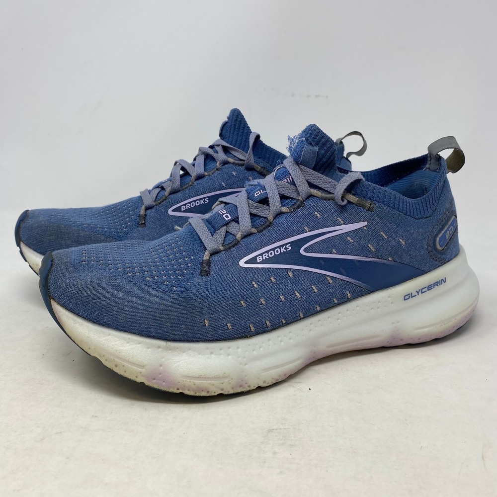 Brooks Glycerin StealthFit 20 Blue Lilac Running Shoes Womens 8 1203721B402